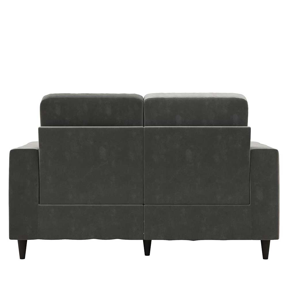 Retrocouch aus Samt in Grau - Luryma