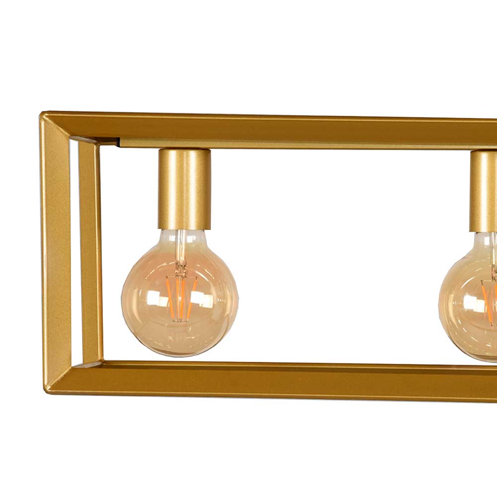 5-flammige Pendelleuchte in Gold - Gannices