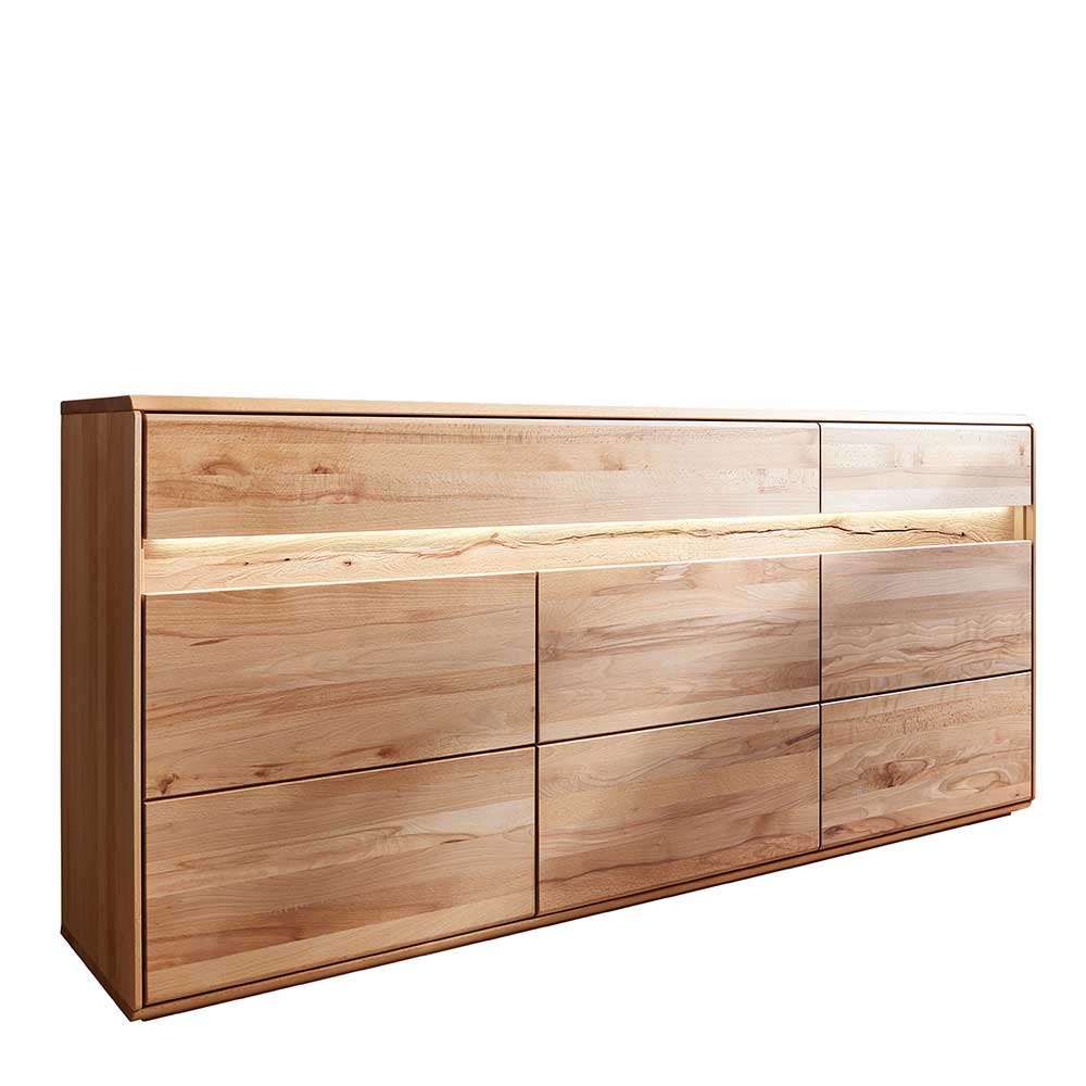 Hochwertiges Wildeiche Sideboard 184x86x44 cm - Acmida