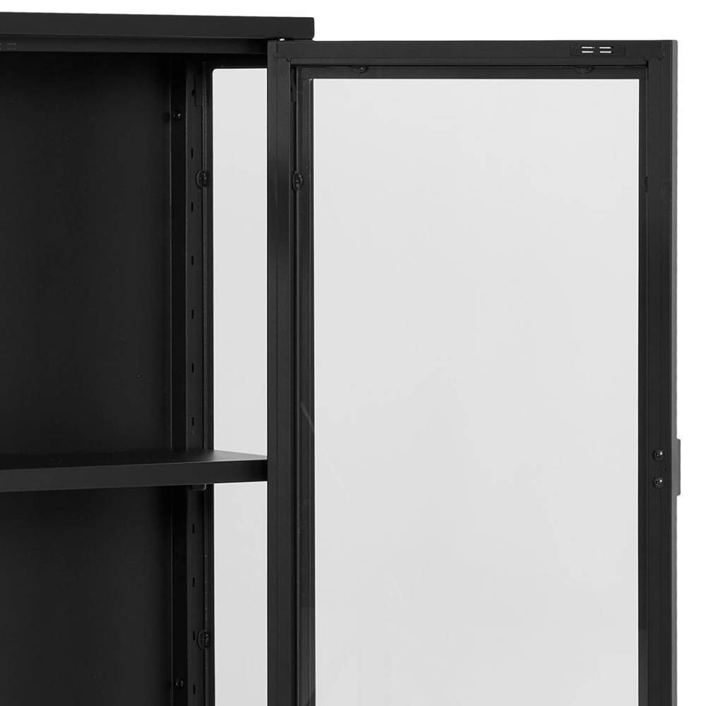2-türige Hängevitrine in Schwarz - Entury