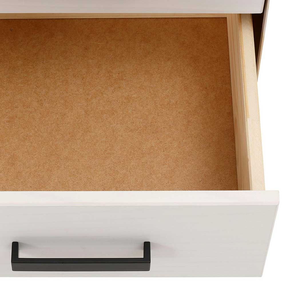 Design Sideboard in Weiß mit Schwarz - Manduza