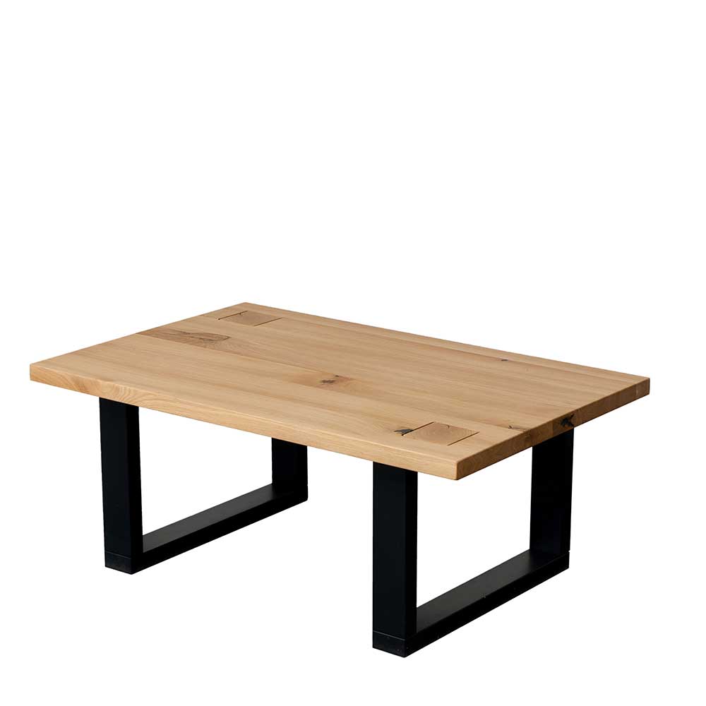 Couchtisch aus Holz Wildeiche Natur geölt - Embleys