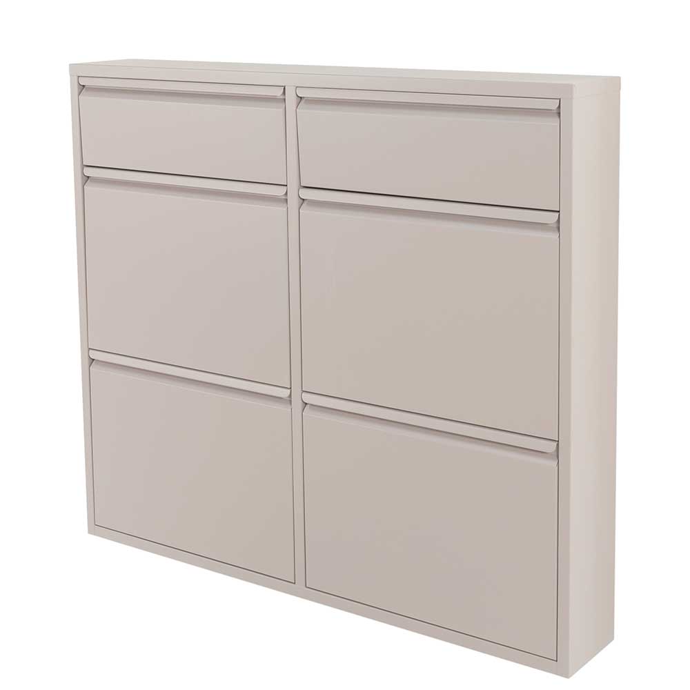 Metall Schuhschrank in Taupe - Ruven