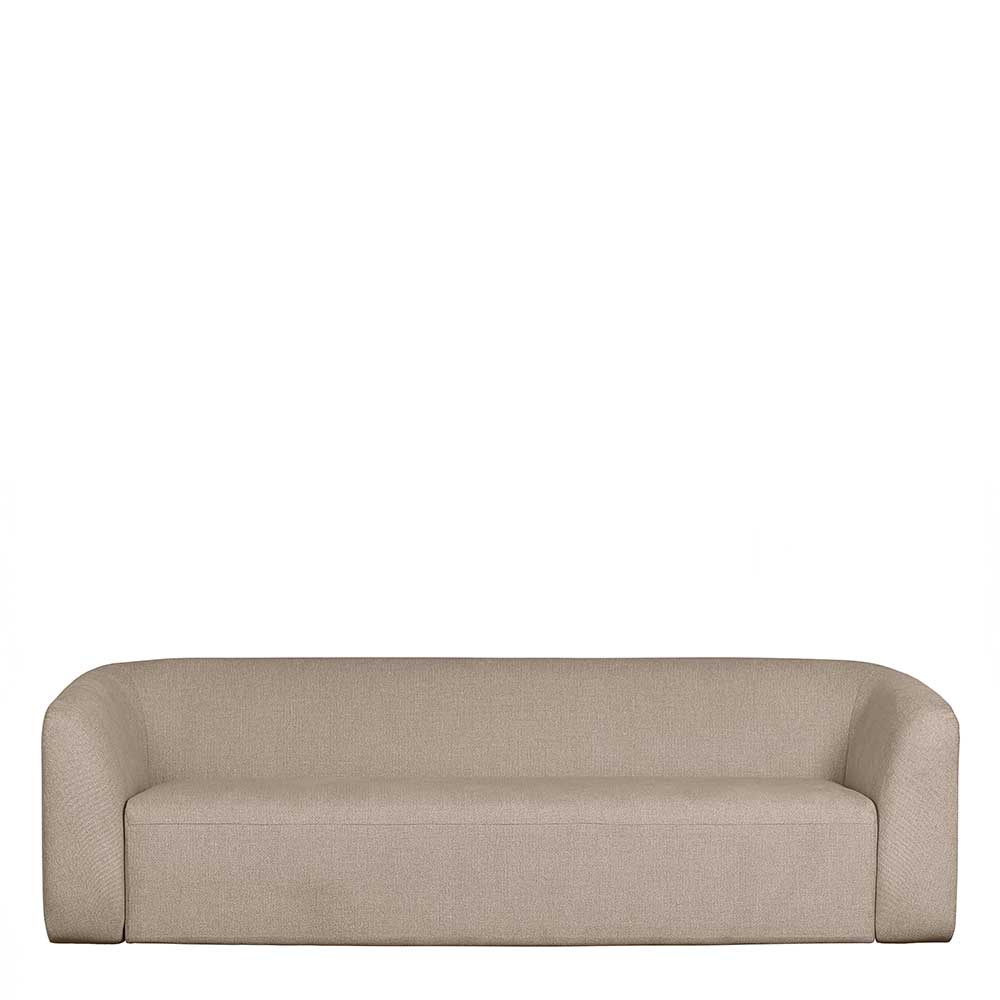Dreisitzer Couch aus Chenille in Beige - Chake