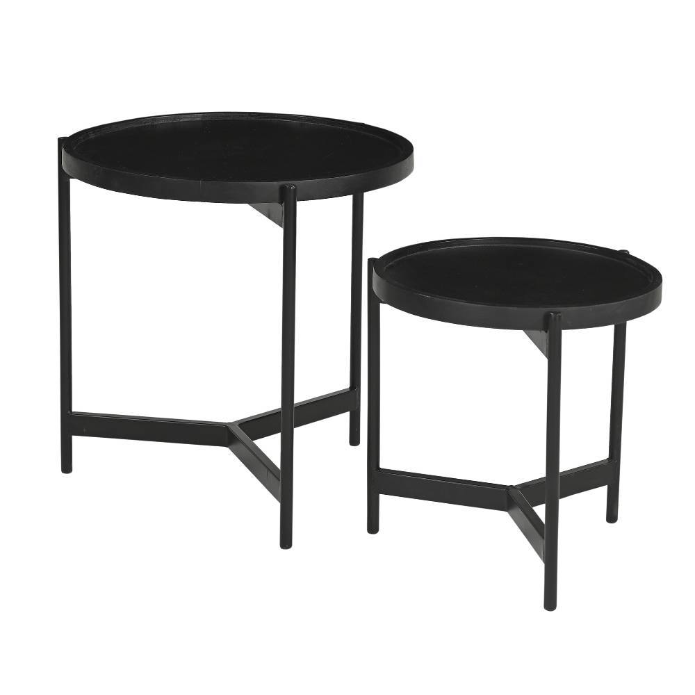 Couchtisch Duo in Schwarz - Nancey (zweiteilig)