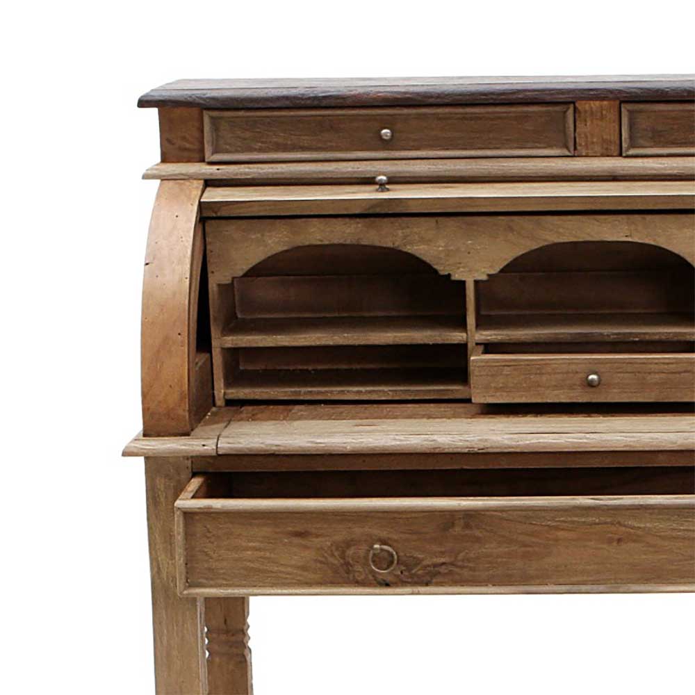 Landhaus Schreibsekretär Mangato aus Teak Recyclingholz