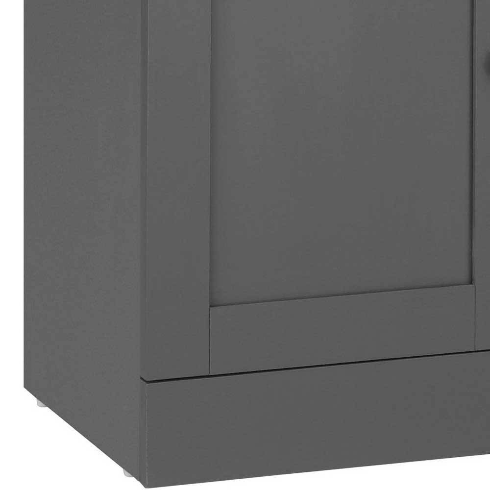 60x180x30 Grauer Hochschrank mit vier Türen - Zenca