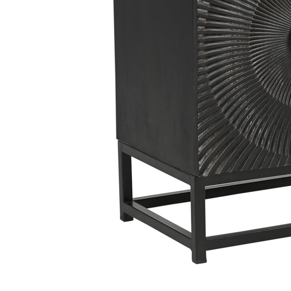 Design Nachtschrank in Schwarz und Gold - Oglio