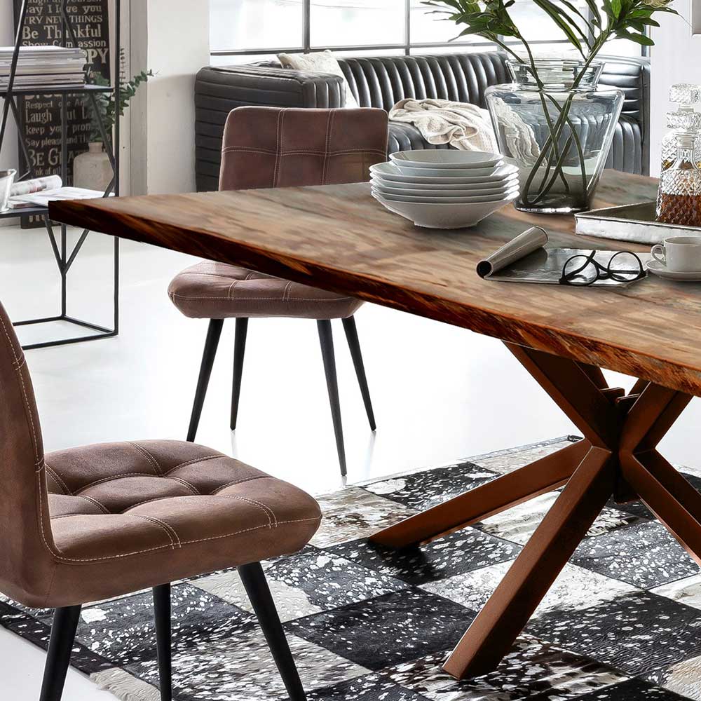 Shabby Designtisch aus Recyclingholz Bunt - Montesa