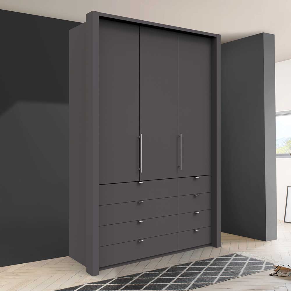 Hoher Schlafzimmer Schrank in Braun - Sitanio