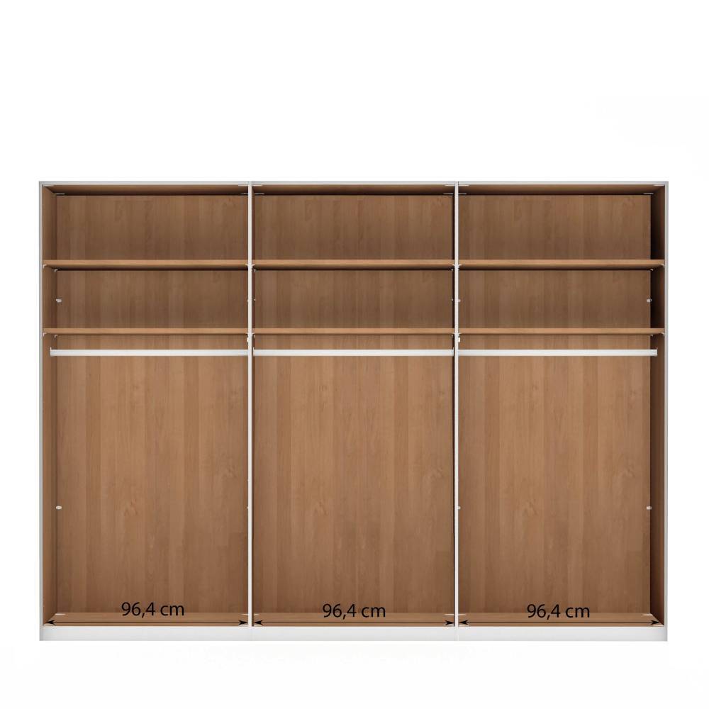 Teilmassiver Kleiderschrank - 236 cm hoch - Dilacco