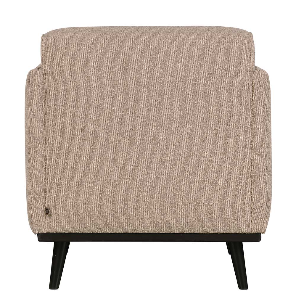 Federkern Sessel in Beige Buklee - Cadiere