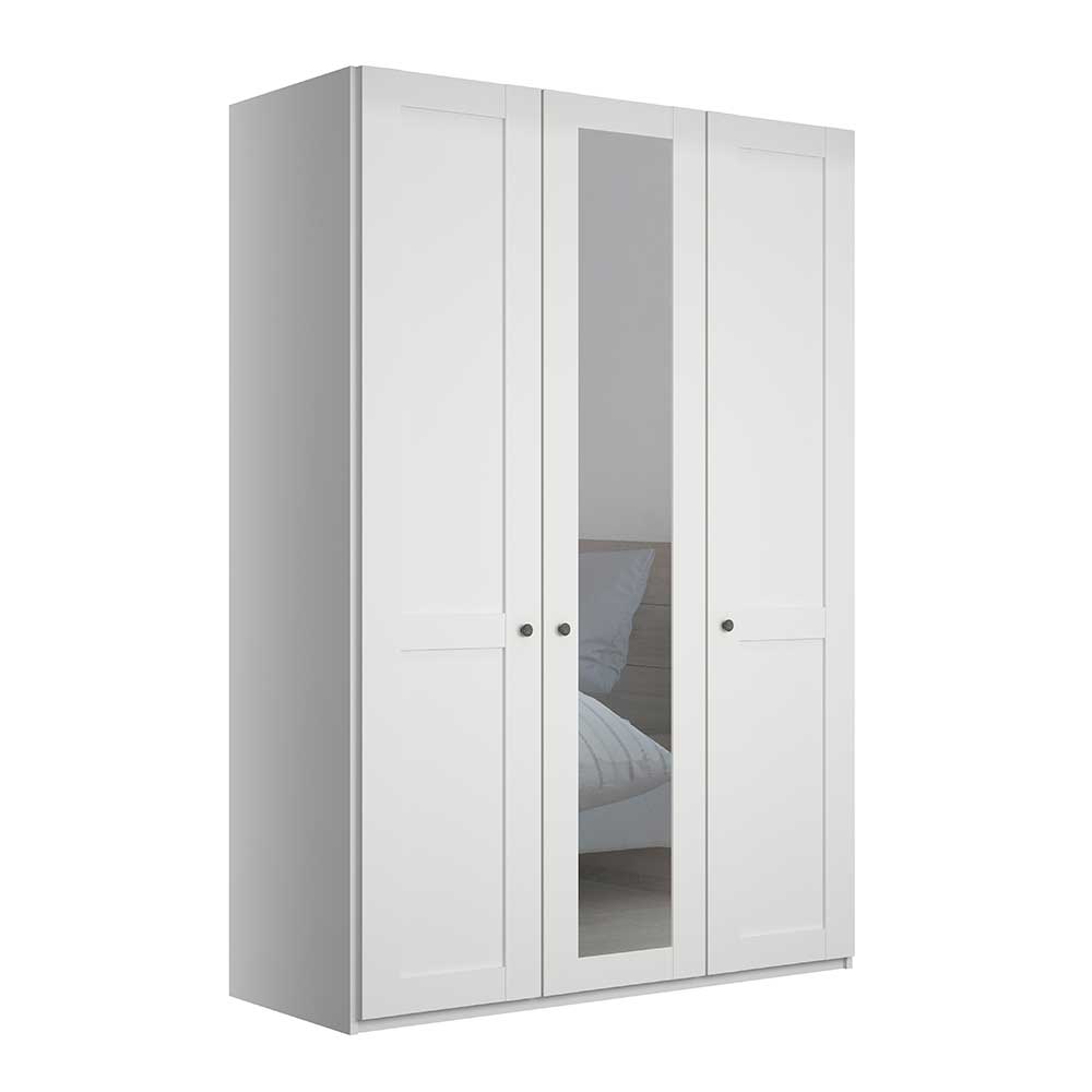 3-türiger Schlafzimmerschrank in Weiß mit Spiegel - Flinn