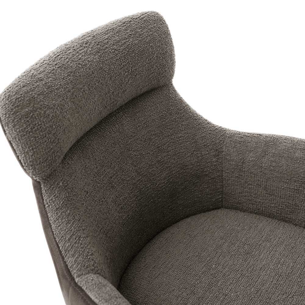 Tischsessel in Schlamm & Schwarz - Colles (2er Set)