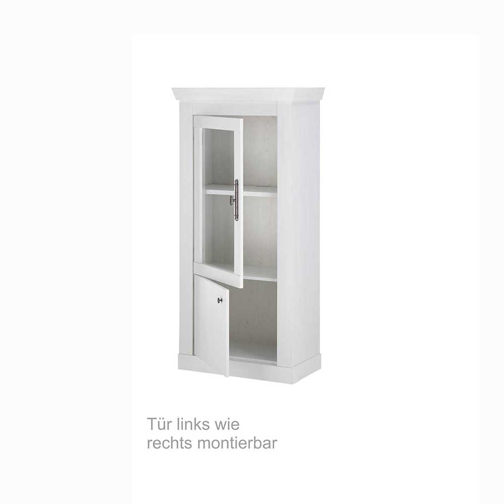 Vitrine in weißer Holzoptik Pinie - Liancos
