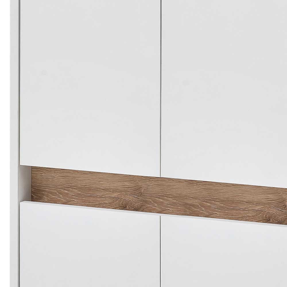 165cm hoher 4-türiger Badschrank in Weiß - Etravia