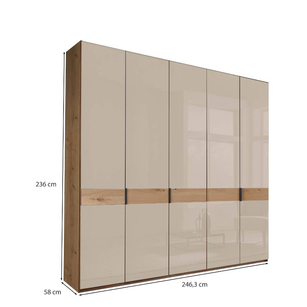 Schlafzimmer-Kleiderschrank 5-türig - Nikoba