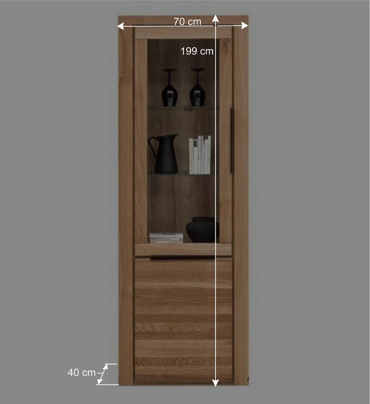 Wohnzimmer Anbauwand teilmassiv - Nelenia (vierteilig)