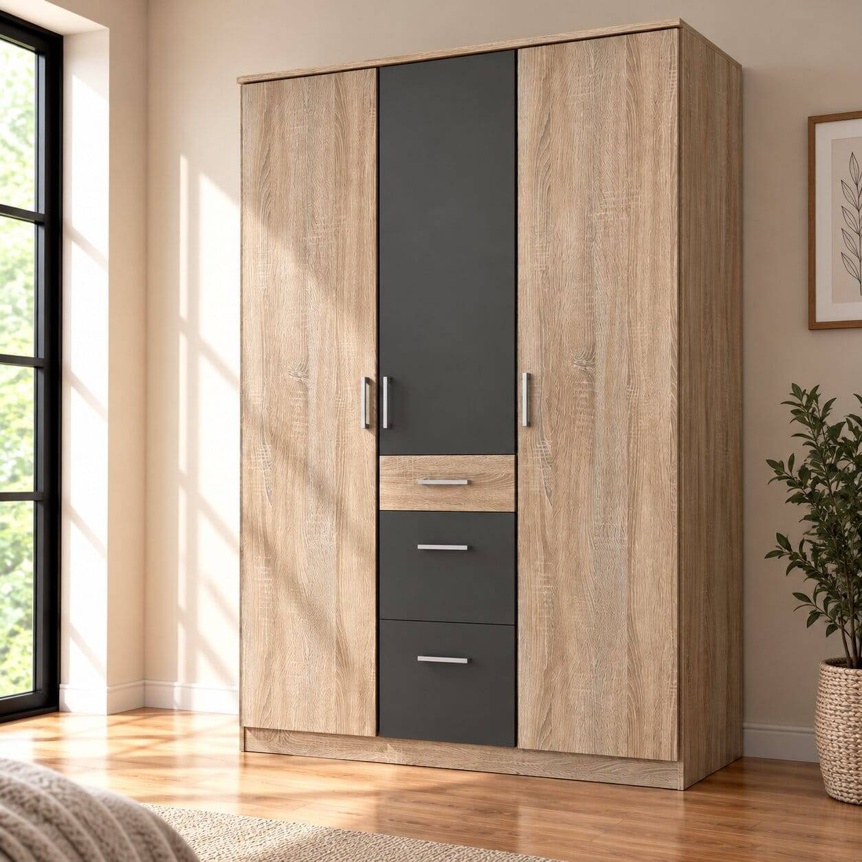 Kleiderschrank 135x199x58 cm - Danah