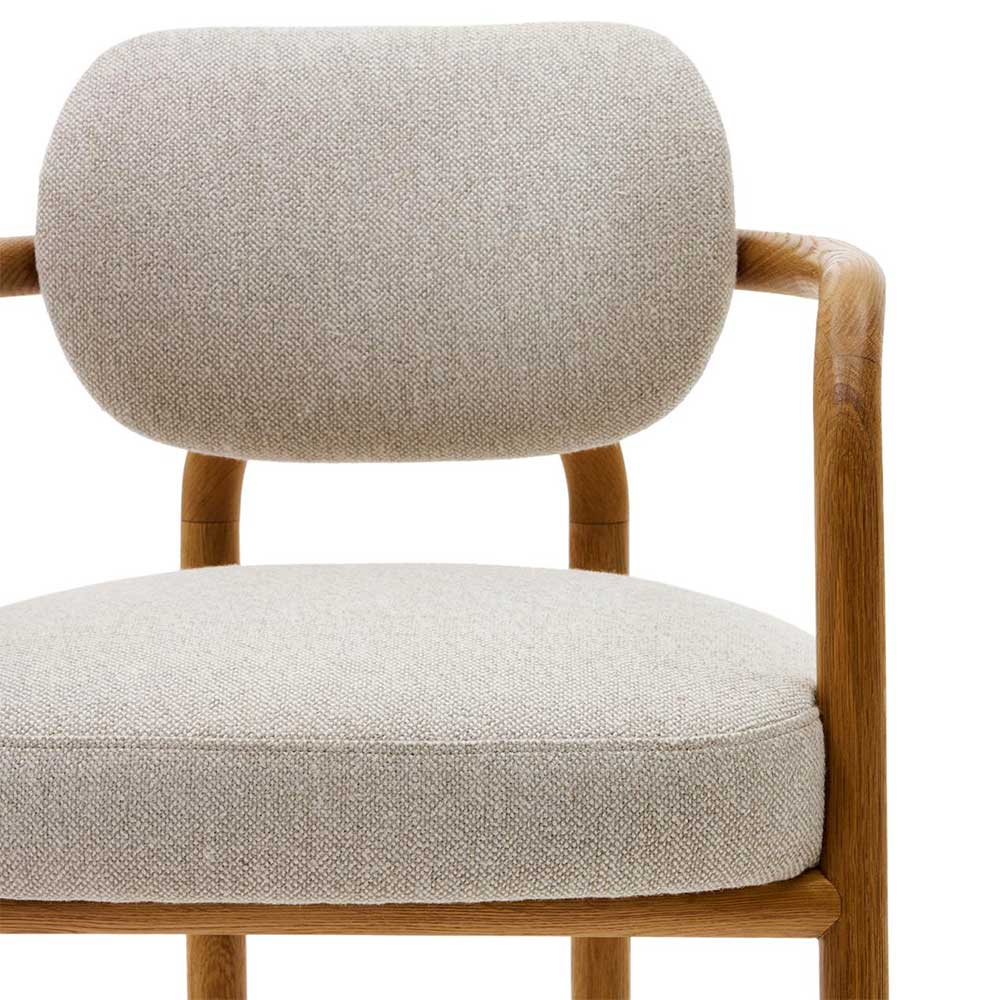 Skandi Designstuhl in Beige Chenille - Gracelino