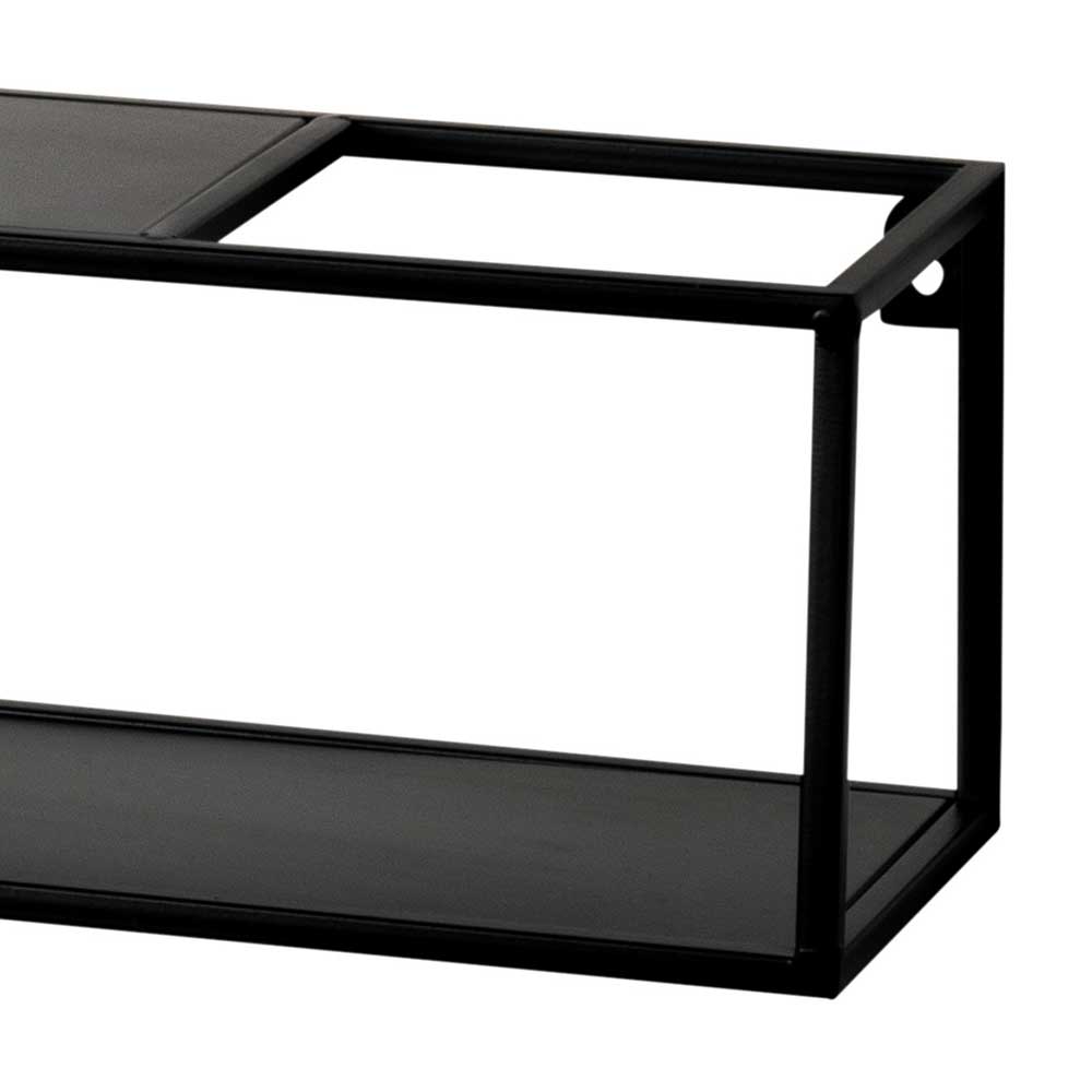Schwarze Wandregale Set - Mikene (zweiteilig)