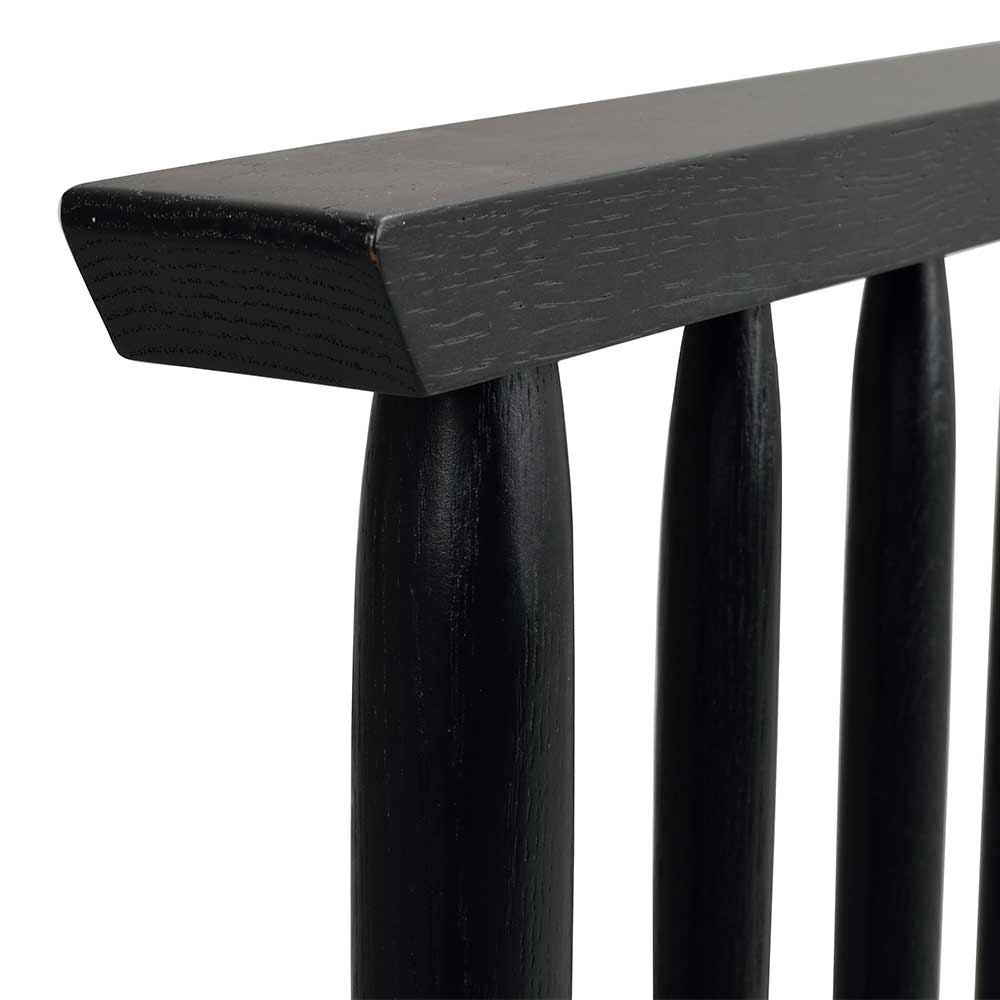 Kopfteil mit Holzsprossen in Schwarz Eiche - Perry