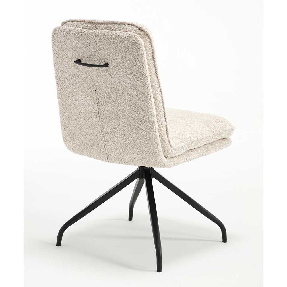 Boucle Drehstuhl in Creme - Rocono