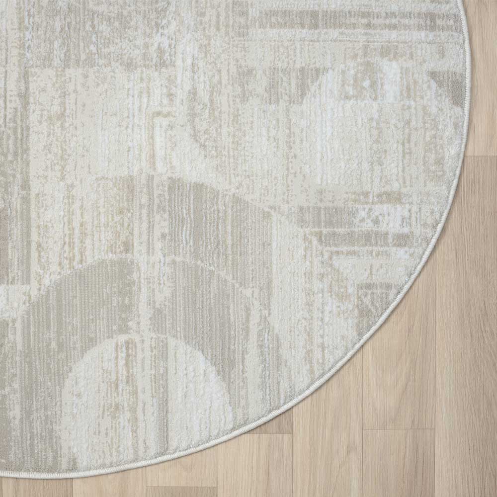 120 cm runder Teppich gemustert - Anika