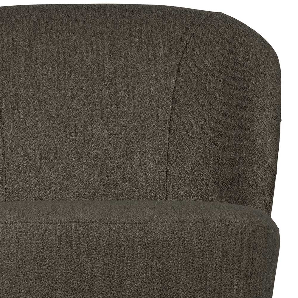 Boucle Designsessel in Dunkelbraun - Cresp