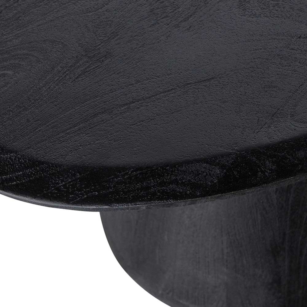 Design Couchtisch in Schwarz Massivholz - Standing