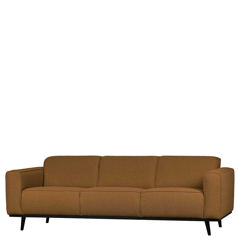 Moderne 3er Couch in Bernstein Buklee - Bahos