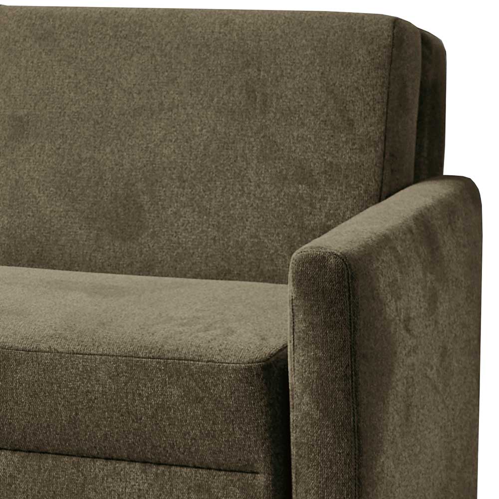 Hochwertiges Schlafsofa in Dunkelgrau Stoff - Floriva