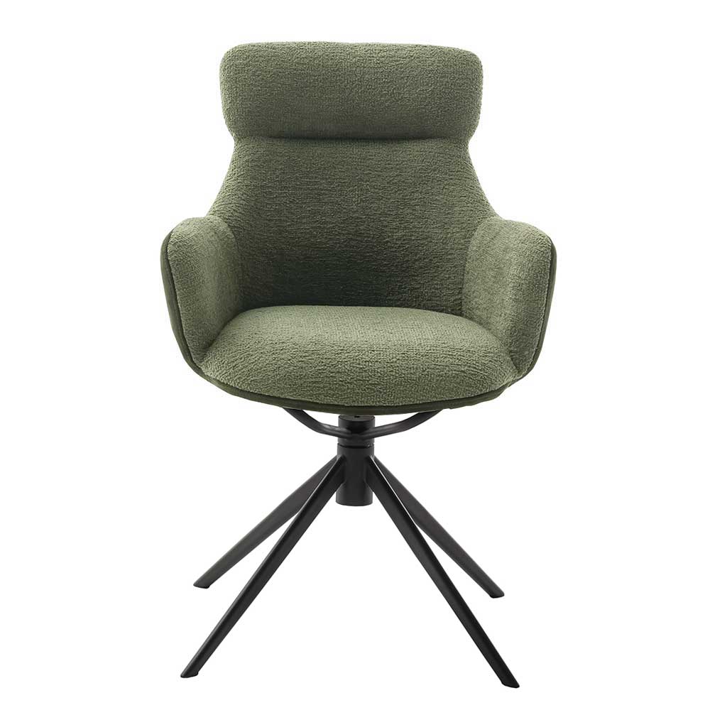 Esszimmer Stuhlsessel in Oliv Grün - Gregoriano (2er Set)