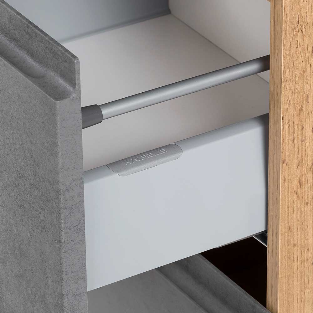 Midi Badschrank - 3-türig & Schublade - Mia I