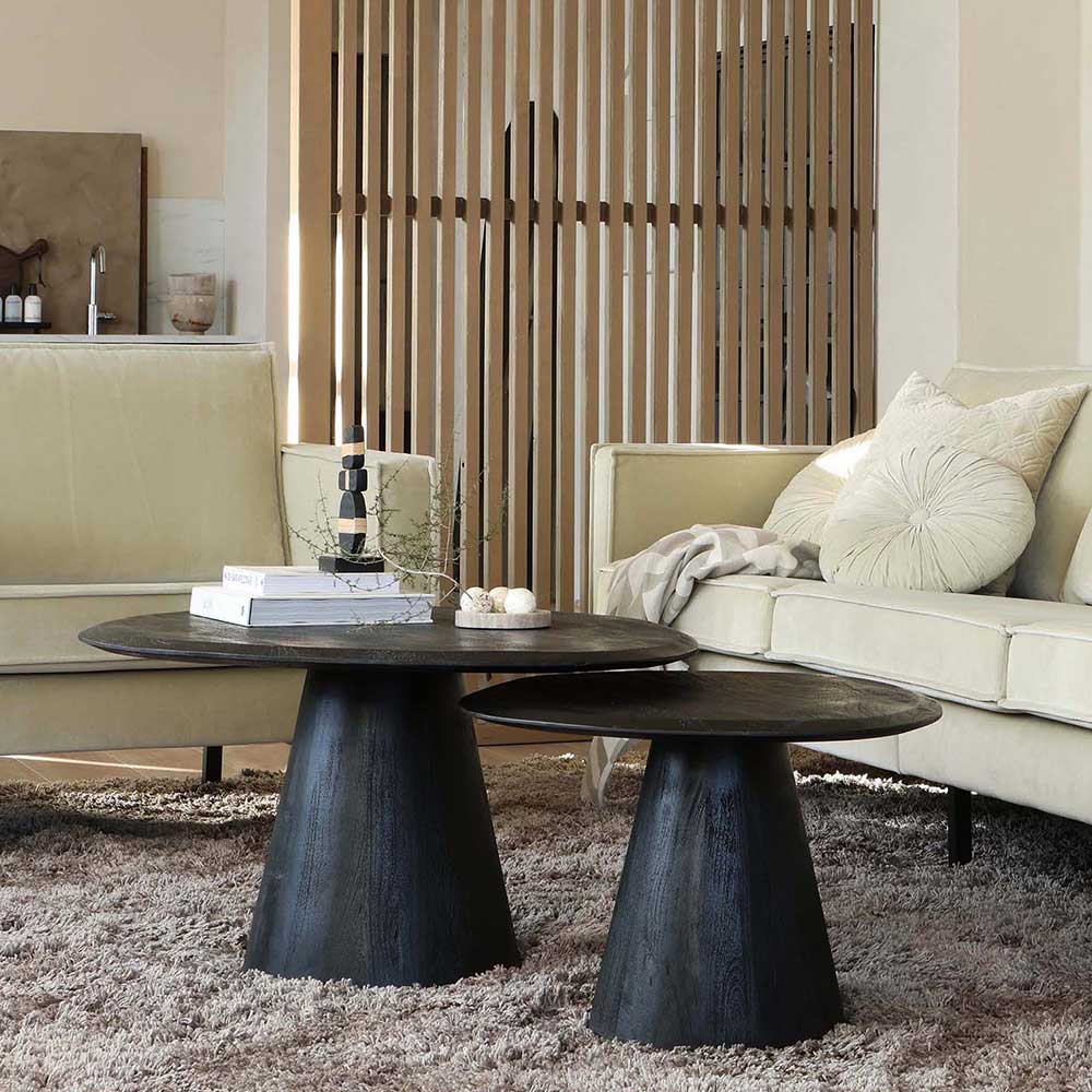 Massivholz Couchtisch mit Schweizer Kante - Halax