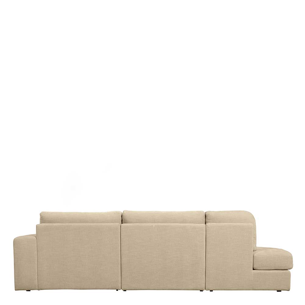 Wohnzimmercouch in Beige Stoffbezug - Alveria