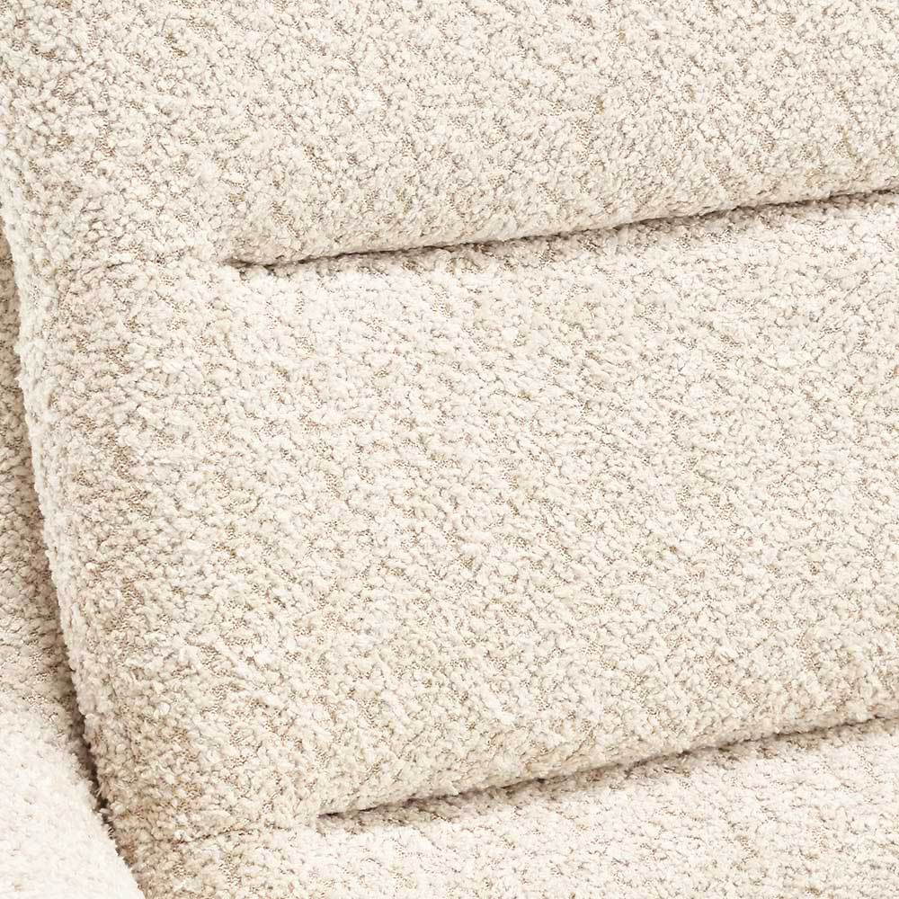 Boucle Armlehnenstuhl in Creme - Caragua (2er Set)