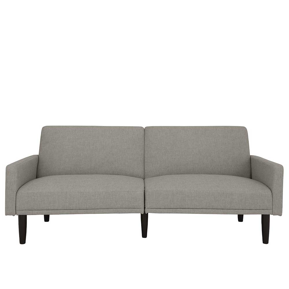 Dreisitzer Schlafcouch in Hellgrau Stoff - Zaparony