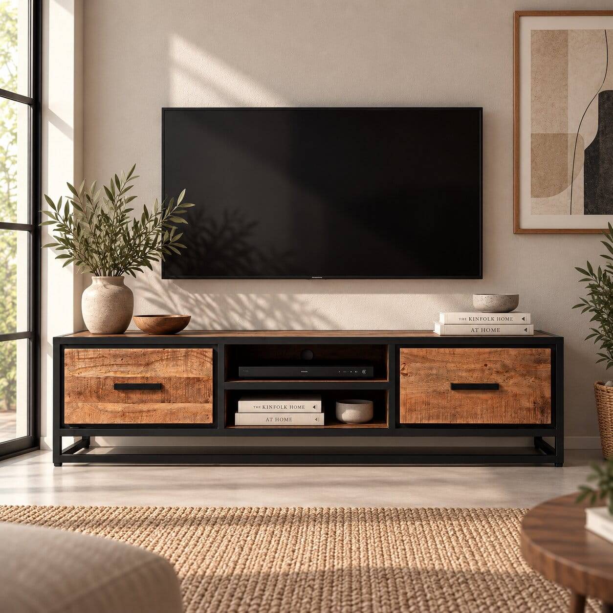 TV Lowboard im Industry und Loft Stil - Piatrasun