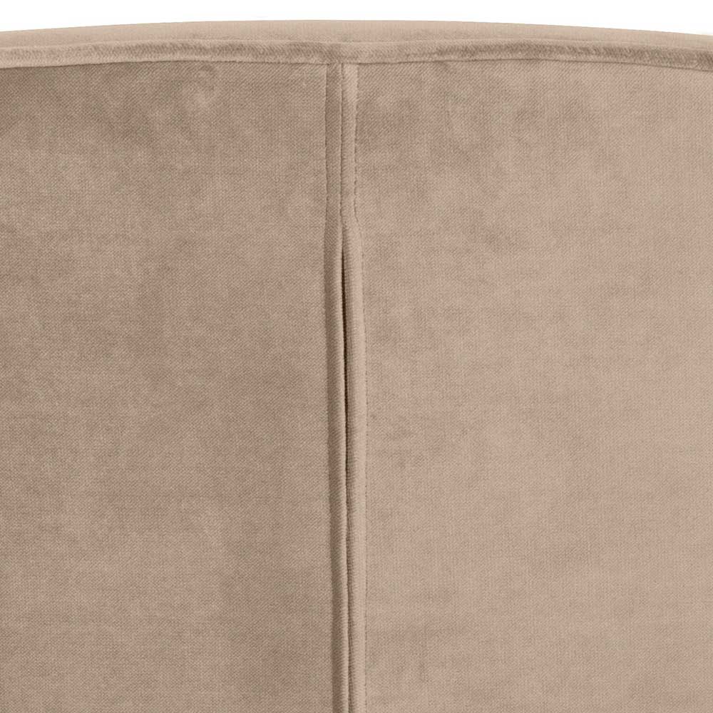 Loungestuhl aus Samt in Khaki - Griffina