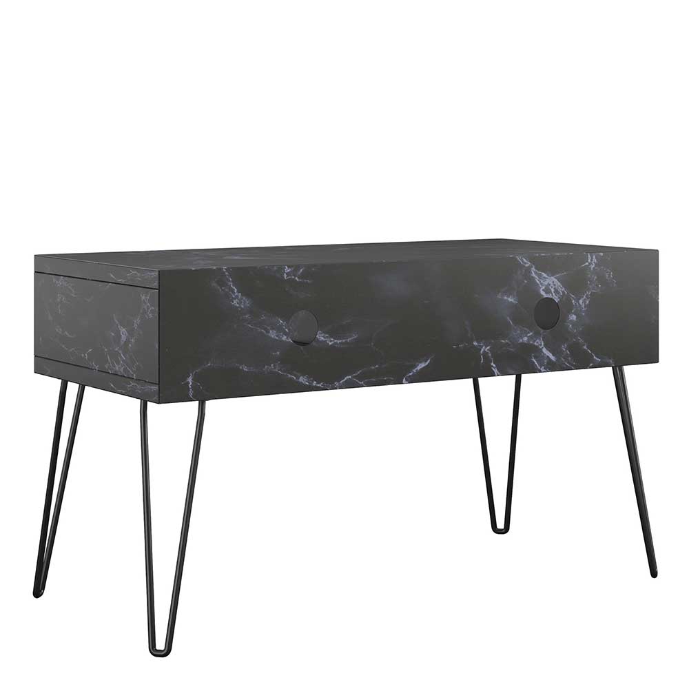 TV-Board in Marmor Optik Schwarz Grau - Select