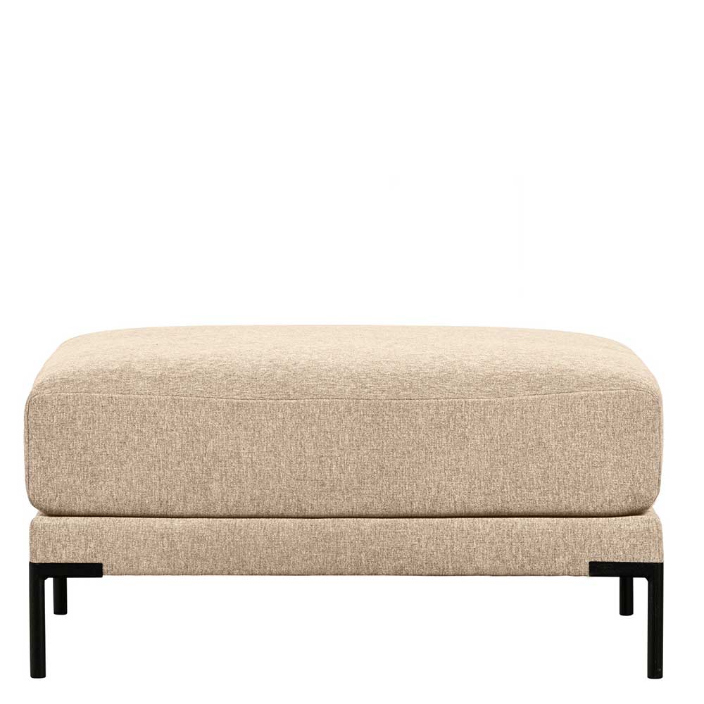 Hocker in Beigegrau mit Schwarz - Paola