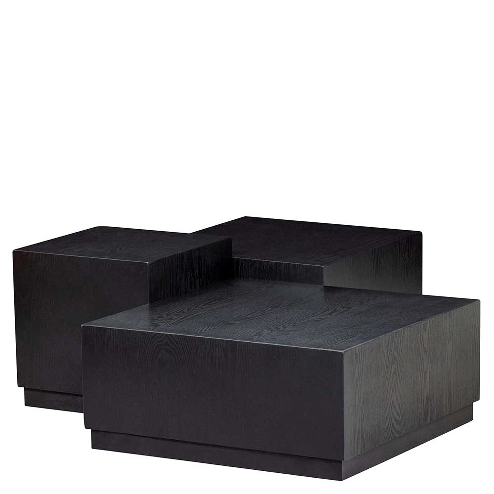 3-Satz-Tisch Couchtisch in Schwarz - Comanos (dreiteilig)