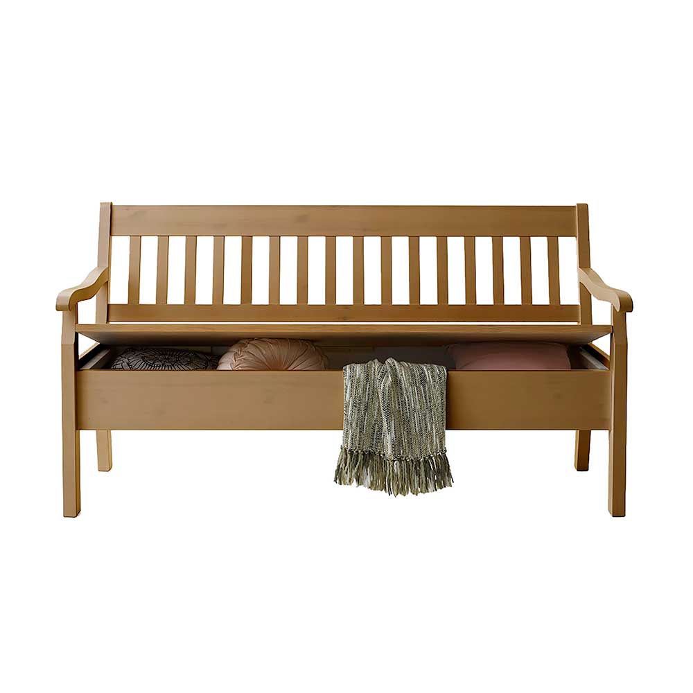 Truhenbank Ribardo aus Kiefer massiv