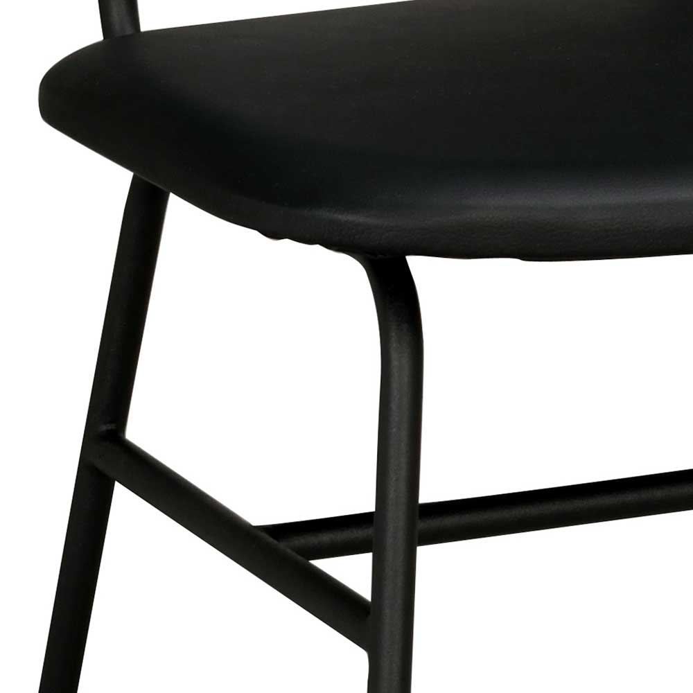 Schwarze Küchenstühle aus Material Mix - Nemuro (2er Set)