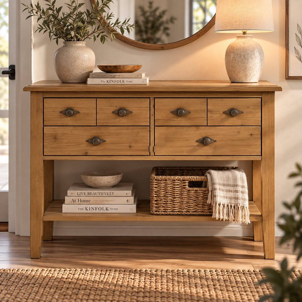 Tisch Kommode Piatra aus Kiefer teilmassiv