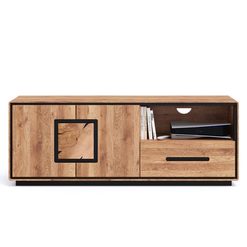 TV Board mit Hirnholz Applikation - Shipper