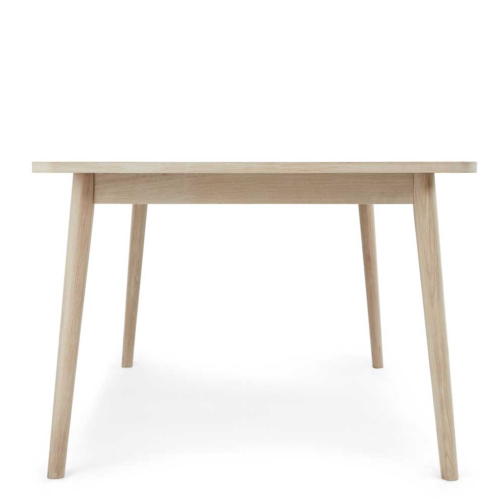 Scandi Chic Esszimmer Ausziehtisch in Eiche Weiß - Rosanna