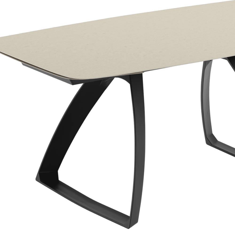 Esszimmer Tisch in Cremeweiß Keramik - Goyan