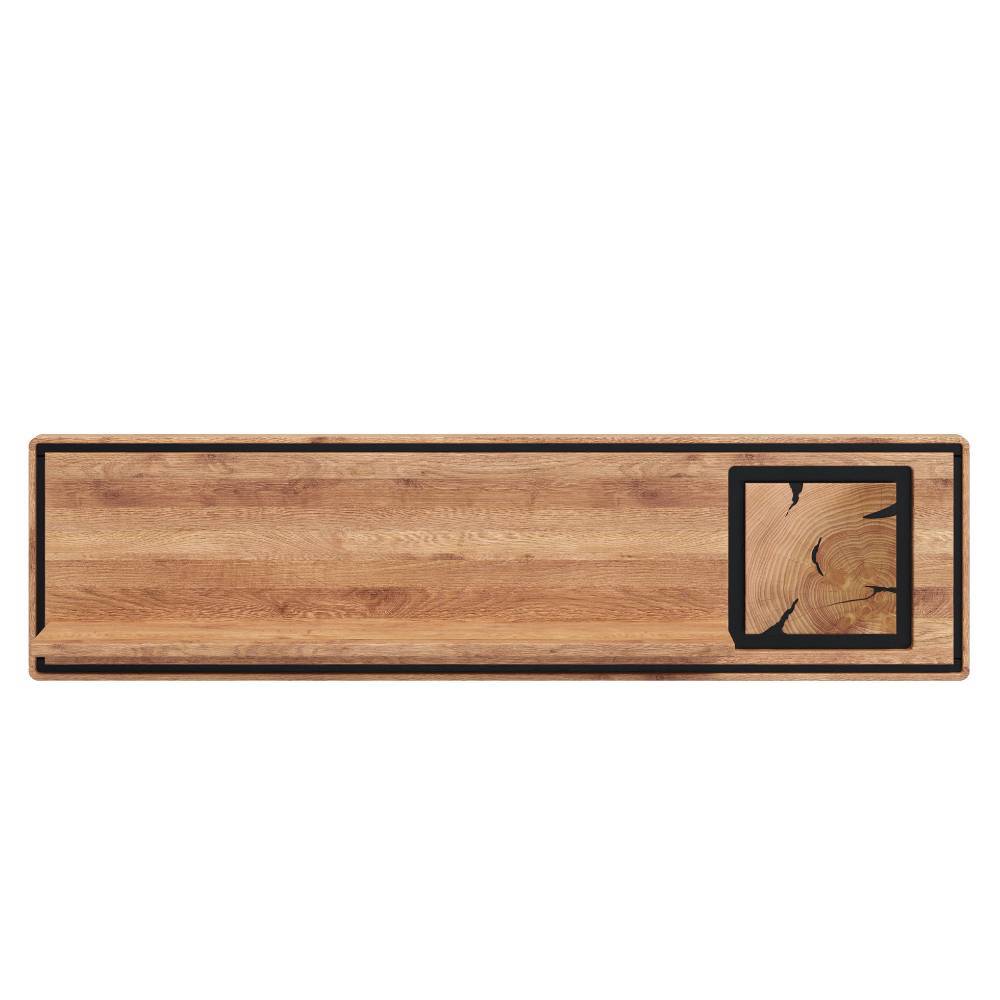 Wildeiche Wandboard mit Hirnholz Applikation - Shipper